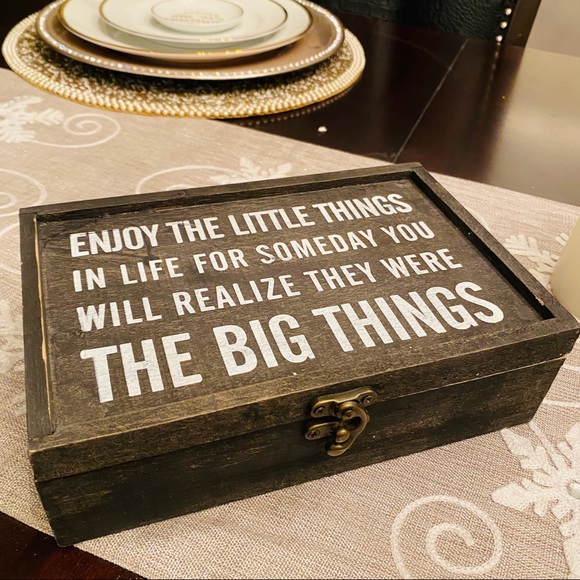 Inspirational Wood Treasure Jewelry Storage Box - Picture 2 of 8